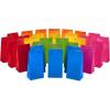 Hallmark Solid Color Party Favor and Wrapped Treat Bags (30 Ct., 5 Each of Blue, Red, Green, Yellow, Orange, Pink) for Birthdays, Baby Showers, Kids Crafts and Activities, May Day, Care Packages(Solid Rainbow)