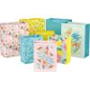 Hallmark Spring Gift Bags in Assorted Sizes (8 Bags: 4 Medium 9″, 4 Large 13″) Florals, Lemons, Teal, Pink and Yellow for Easter, Birthdays, Mother’s Day, Bridal Showers(Floral)
