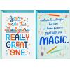 Hallmark Teacher Appreciation Cards, Good Teachers Brighten Futures (4 Cards with Envelopes)(For Teacher and Coach  2 Cards with Envelopes)