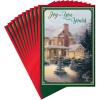 Hallmark Thomas Kinkade Christmas Card (Snow Cabin) (0599XXH5221)(Snowy House  10 Kinkade Cards with Envelopes)