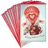 Hallmark Valentines Day Cards Pack, Heart (6 Valentine Cards with Envelopes)(Vintage Hot Air Balloon  10 Cards with Envelopes)
