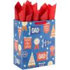 Hallmark Wrap 13″ Large Gift Bag with Tissue Paper, 130, Orange, Blue, Green, Black(Rad Dad  Best Dad Ever)