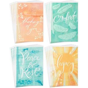 Dayspring Religious Sympathy Card Assortment (16 Cards with Envelopes) Comfort, Peace & Rest, Thinking of You