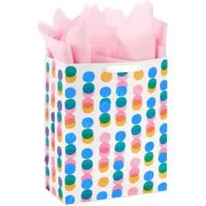 Hallmark 13″ Large Mother’s Day Gift Bag with Tissue Paper and Card (Love You Mom, Lavender, Modern Flowers)(Polka Dots)