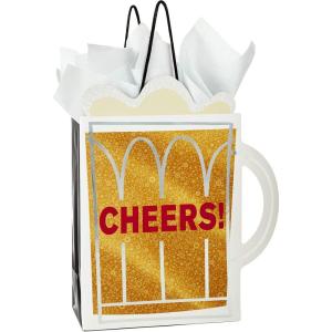 Hallmark 9″ Medium Gift Bag with Tissue Paper (Cheers! Beer Mug) for Christmas, Father’s Day, Birthdays, Graduations, Promotions, New Jobs or Any Occasion(Cheers! (Beer Mug))