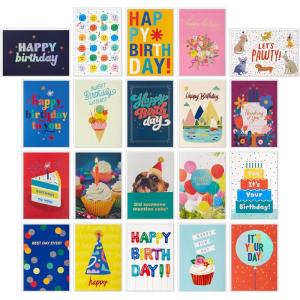 Hallmark Assorted Birthday Cards with Envelopes (20 Card Refill Pack for Organizer Box)