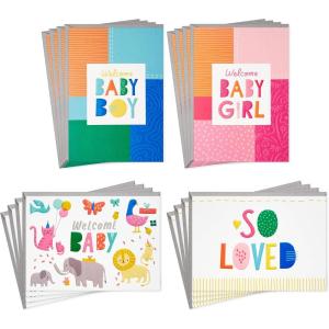 Hallmark Baby Card Assortment (16 Cards with Envelopes) for Baby Showers, Baby Sprinkles, Gender Reveals, New Parents