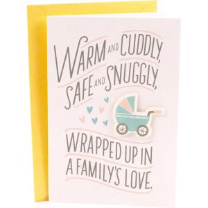 Hallmark Baby Card for New Grandparents (Warm and Cuddly) Welcome New Grandbaby, Congratulations