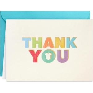 Hallmark Baby Shower Thank You Notes (40 Blank Cards with Envelopes) Gender Neutral, Rainbow Onesie