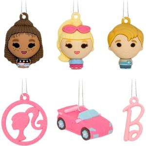 Hallmark Barbie Mini Christmas Ornaments, Shatterproof, Set of 6, Gifts for Barbie Fans