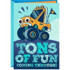 Hallmark Birthday Card for Kids (Monster Truck Sticker)(Monster Truck)
