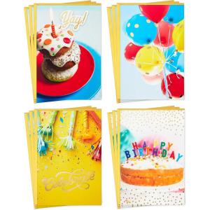Hallmark Birthday Cards Assortment, 16 Cards with Envelopes (Party Animals)(Celebrate)
