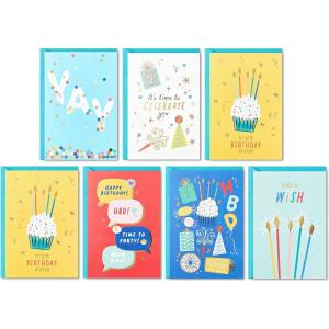 Hallmark Birthday Cards Assortment, 36 Cards with Envelopes (Celebrate)(Bright Birthday Wishes)
