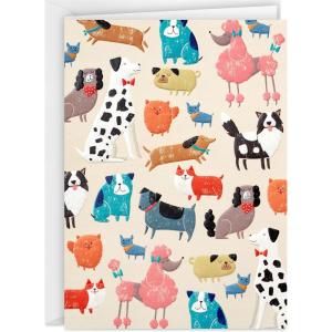 Hallmark Blank Cards Assortment, Dogs and Cats (36 Assorted Note Cards with Envelopes)(Colorful Dogs)
