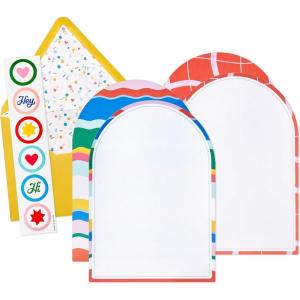 Hallmark Blank Cards Assortment, Dogs and Cats (36 Assorted Note Cards with Envelopes)(Rainbow Stripes)