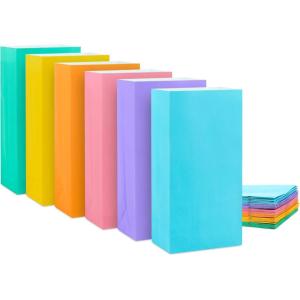 Hallmark Blue Party Favor and Wrapped Treat Bags, Assorted Designs (30 Ct., 10 Each of Chevron, White Dots, Solid) for Birthdays, Baby Showers, School Lunches, Hanukkah, Care Packages, May Day(Pastel Assortment)