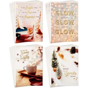 Hallmark Boxed Christmas Cards Assortment, Let it Snow (4 Designs, 12 Cards and Envelopes)(Warm Photography Holiday Card Assortment)