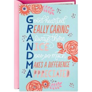 Hallmark Card for Grandma (Good-hearted) for Grandparent’s Day, Birthday, Just Because and More(Greeting Card)
