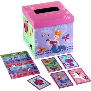 Hallmark Cats and Dogs Valentines Day Cards and Mailbox for Kids School Classroom Exchange (1 Box, 32 Valentine Cards, 1 Teacher Card)(Unicorns & Friends)