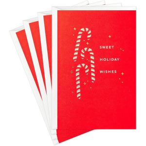 Hallmark Christmas Cards, Snowflake Reindeer (10 Cards with Envelopes)(Candy Canes  Pack of Cards)