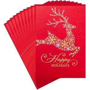 Hallmark Christmas Cards, Snowflake Reindeer (10 Cards with Envelopes)(Snowflake Reindeer  Pack of Cards)