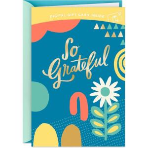 Hallmark Congratulations Gift Card Greeting (Great Reason to Celebrate) Add a Digital Gift Card for Graduations, Promotions(Thank You)