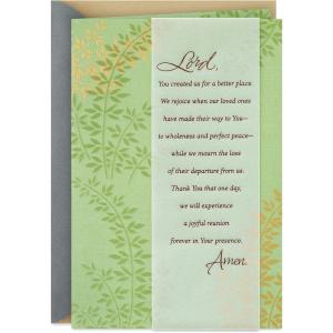 Hallmark DaySpring Religious Sympathy Card (God’s Comfort and Hope)(Better Place)