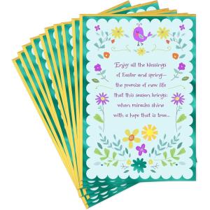 Hallmark Dayspring Pack of Religious Easter Cards, Blessings (10 Cards with Envelopes)(Blessings Verse  10 Religious Cards with Envelopes)