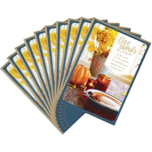 Hallmark Dayspring Pack of Religious Thanksgiving Cards, Give Thanks (10 Cards with Envelopes), 799THJ1069(Give Thanks  10 Cards)