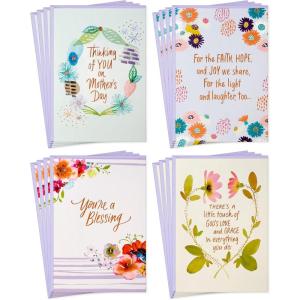 Hallmark Dayspring Religious Birthday Card Assortment (16 Cards with Envelopes) for Kids, Adults, Coworkers, Friends, Family(Mother’s Day)
