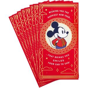 Hallmark Disney Chinese New Year Cards 2026 (8 Lunar New Year Lucky Money Envelopes for Kids) Mickey Mouse Lai See, Year of the Horse(Mickey Mouse)