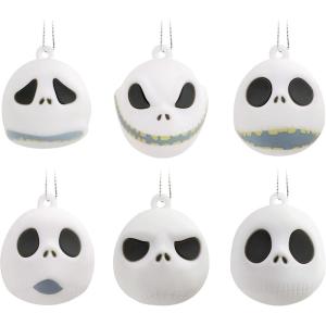 Hallmark Disney Tim Burton’s The Nightmare Before Christmas Jack Skellington Heads Mini Christmas Ornaments, Shatterproof, Set of 6(Jack Skellington Heads)
