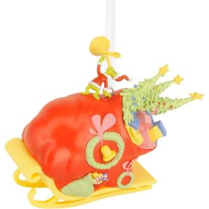 Hallmark Dr. Seuss’s How The Grinch Stole Christmas! Grinch on Sleigh Christmas Ornament, Christmas Movie Gifts(Grinch)