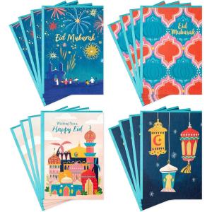 Hallmark Eid Cards Assortment, Eid Mubarak (16 Cards with Envelopes)