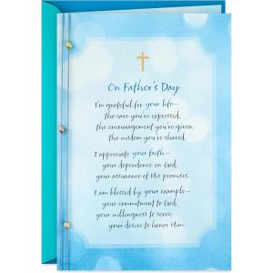 Hallmark Fathers Day Card for Dad from Daughter with Removable Magnet (Like Father, Like Daughter)(Blessed By Your Example)