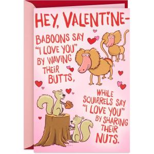 Hallmark Flirty Pop-Up Valentine’s Day Card (All I Need Is You) for Husband, Wife, Boyfriend, Girlfriend(Animal Love)