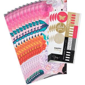 Hallmark Floral Tissue Paper with Stickers (10 Sheets of Tissue, 4 Sheets of Stickers) for Birthday, Thank You, Hostess Gifts(Floral)