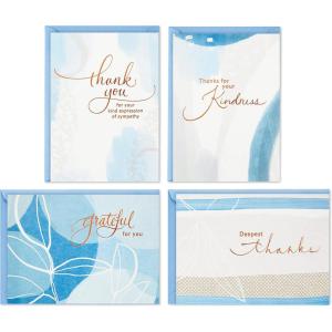 Hallmark Funeral Thank You Cards, Abstract Watercolor (24 Thank You for Your Sympathy Cards with Envelopes)