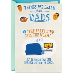 Hallmark Funny Fathers Day Card for Dad from Son or Daughter (Things We Learn from Dads)(Things We Learn from Dads)