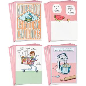 Hallmark Funny Father’s Day Cards Bulk, 16 Assorted Cards with Envelopes (Cheesy Dad Jokes) Humor Shoebox Cards for Dad, Stepdad, Bonus Dad, Uncle, Grandpa, Friend(Mother’s Day Humor Card Assortment)