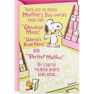 Hallmark Funny Mother’s Day Card for Mom (Snoopy and Woodstock, Mini Cards Inside)
