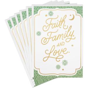Hallmark Golden Thread Eid al-Fitr or Eid Al-Adha Cards (6 Cards with Envelopes) Faith, Family and Love