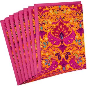 Hallmark Golden Thread Pack of Blank Cards, Jeweled Indian Pattern (8 Cards with Envelopes)(Jeweled Indian Pattern  8 Cards with Envelopes)