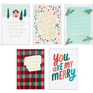 Hallmark Good Mail Christmas Cards Assortment, Plaid and Pine (5 Cards with Envelopes)(Plaid and Pine  Pack of Cards)