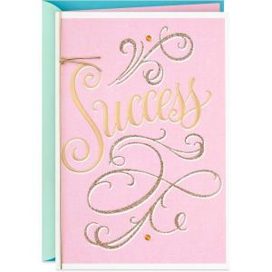 Hallmark Graduation Card (Celebrating You)(Pink & Gold Success)