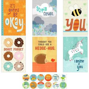 Hallmark Graduation Cards for Kids Bulk Assortment (36 Cards with Envelopes) Pizza, Nachos, Turtle, Cow, Donut for Preschool, Kindergarten, Elementary and More(Orange  Aqua and Ivory)