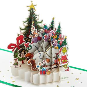 Hallmark Grinch Pop Up Christmas Card (Dr. Seuss’ How the Grinch Stole Christmas!) Signature Paper Wonder 3D Card(Dr. Seuss  Grinch Pop Up)