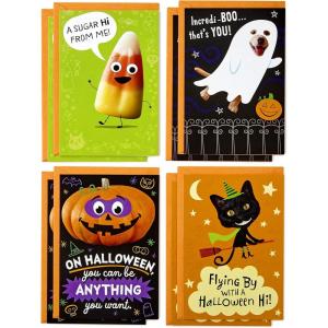 Hallmark Halloween Cards Assortment, Candy Corn (8 Cards with Envelopes)(Candy Corn Cards  8 Pack)