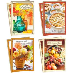 Hallmark Halloween Cards Assortment, Candy Corn (8 Cards with Envelopes)(Give Thanks Cards  8 Pack)