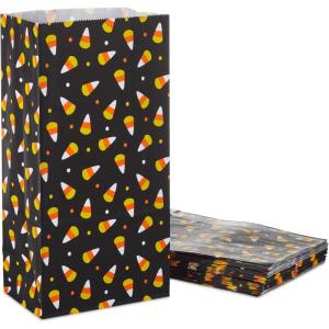 Hallmark Halloween Party Favor and Wrapped Treat Bags (30 Ct., Skulls and Pumpkins, Ghosts and Eyes) for Trick or Treating, Class Parties, Luminaries, Crafts, Día de los Muertos(Candy Corn (30 Count))